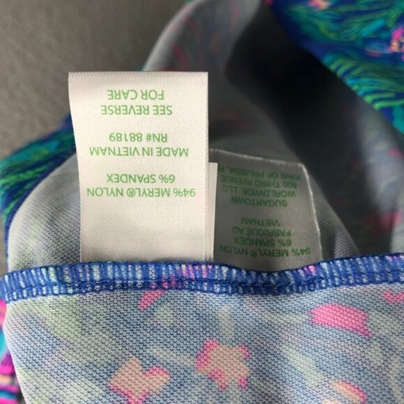 LILLY PULITZER Womens SMALL Braedyn Botanical Print Eclipse Blue Shift Dress - Picture 7 of 14